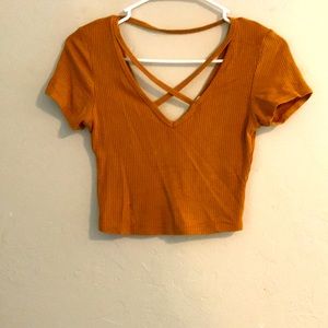 Mustard crop top